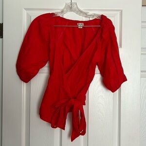 Billabong Red Wrap Top S